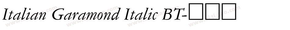 Italian Garamond Italic BT字体转换